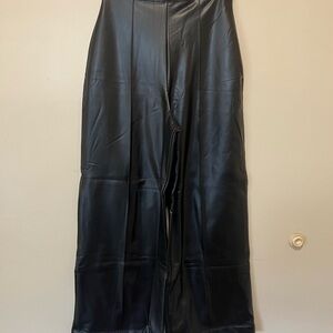 Ripley Radar Vegan Leather Straight Leg Pants with Fleece Lining. Medium NWT